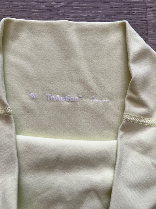 High-Waist Women's TNA Yellow Biker Shorts - Picture 6 of 7